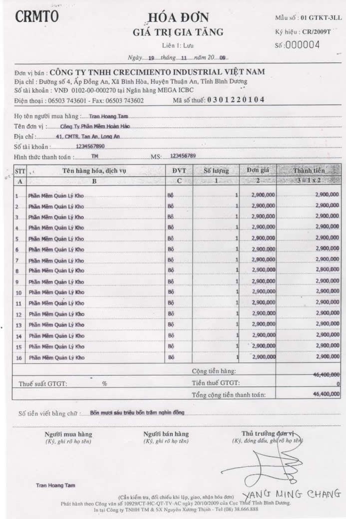 Ebiz Pos Offline - Mẫu hóa đơn tham khảo - Hình 6