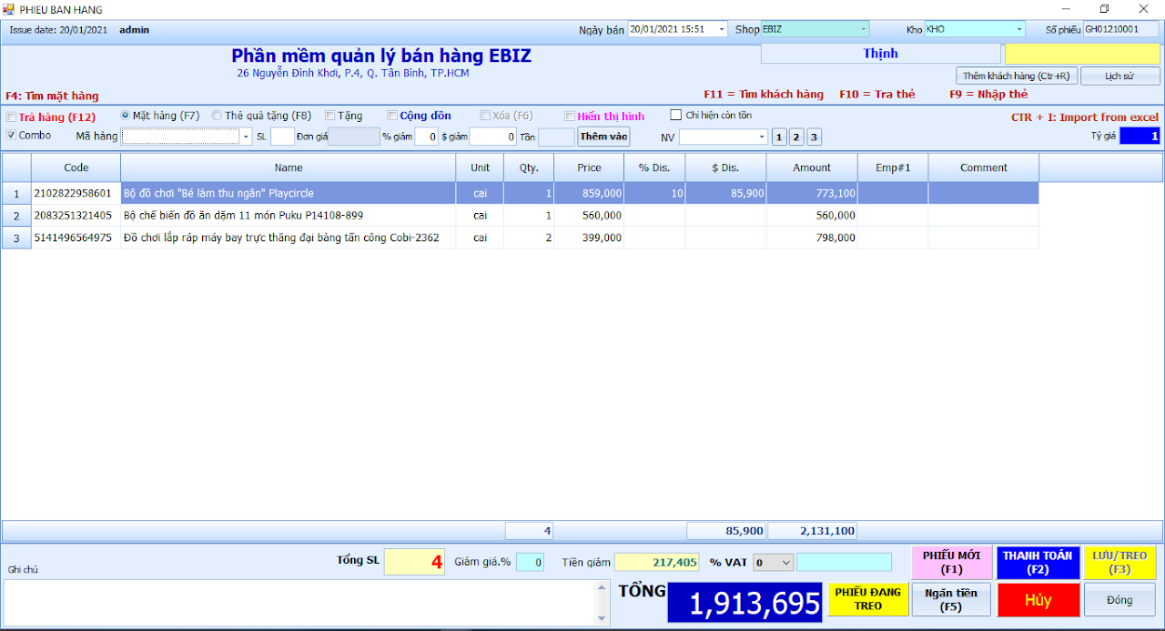 Ebiz Pos Offline - Quản lý bán hàng offline đơn giản và chuyên nghiệp - Hình 4