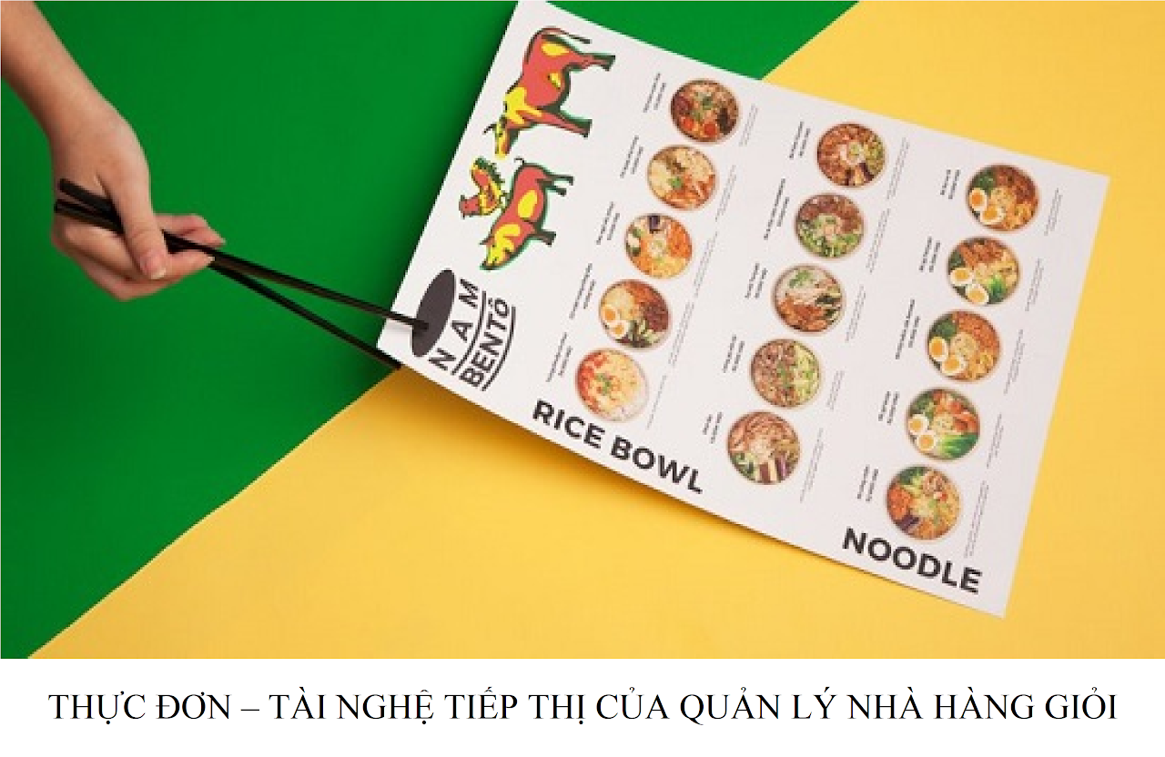Thể hiện tài nghệ tiếp thị của quản lý nhà hàng thông qua thực đơn — hình minh họa bài viết